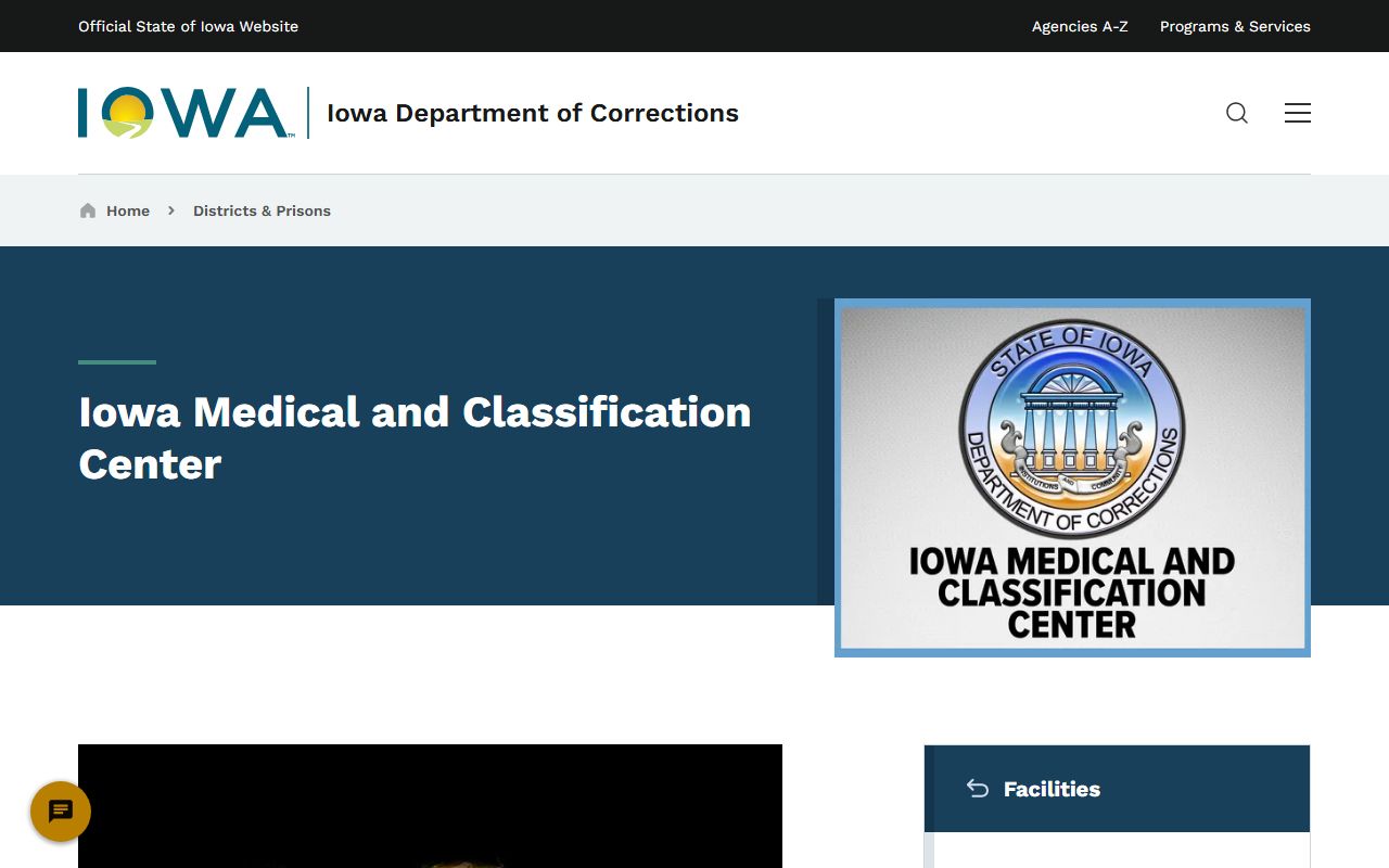 Iowa Medical and Classification Center offender lookup and DOC facility information